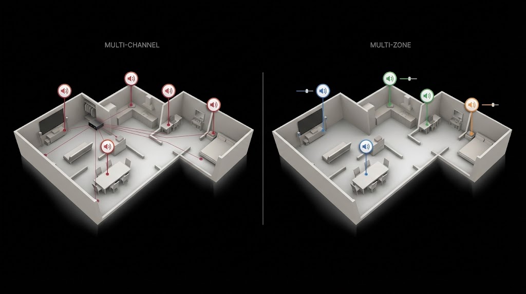 Multi zone audio diagram